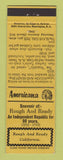 Matchbook Cover - Rough and Ready CA Perkins Americana YELLOW