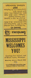 Matchbook Cover - RM Stephens Ashland MS Perkins Americana YELLOW