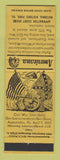 Matchbook Cover - Appomattox Court House VA Civil War Perkins Americana YELLOW