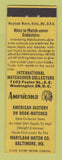Matchbook Cover - Maryland Match Baltimore MD Perkins Americana YELLOW