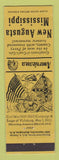 Matchbook Cover - New Augusta MS Civil War Perkins Americana YELLOW
