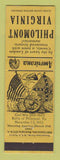 Matchbook Cover - Philomont VA Civil War Perkins Americana YELLOW
