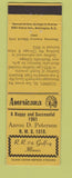 Matchbook Cover - Peterson Match Collector Godfrey IL Perkins Americana YELLOW