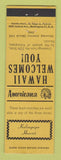 Matchbook Cover - Kalaupapa Hawaii Perkins Americana YELLOW