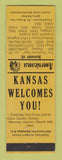 Matchbook Cover - M Kaiser Insurance Gove KS Perkins Americana YELLOW