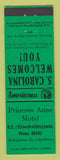 Matchbook Cover - Princess Anne Motel Kingstree SC Perkins Americana GREEN