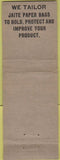 Matchbook Cover - Jaite Paper Bags Jaite OH St Helens OR