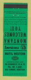 Matchbook Cover - Motel Western Big Timber MT WEAR Perkins Americana GREEN