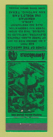 Matchbook Cover - 1968 World's Fair San Antonio TX Perkins Americana GREEN