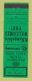 Matchbook Cover - Pine Cove Motel Ossipee NH Perkins Americana GREEN