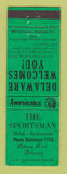 Matchbook Cover - Sportsman Motel Bethany Beach DE Perkins Americana GREEN
