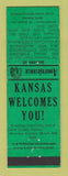 Matchbook Cover - M Kaiser Insurance Gove KS Perkins Americana GREEN