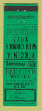 Matchbook Cover - Bedford Motel VA Perkins Americana GREEN