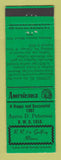 Matchbook Cover - Peterson Match Collector Godfrey IL Perkins Americana GREEN