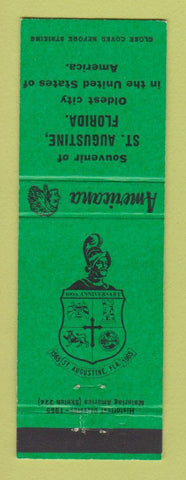 Matchbook Cover - St Augustine FL 1965 Perkins Americana GREEN