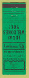 Matchbook Cover - Hazel's Cafe Benjamin TX Perkins Americana GREEN