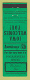 Matchbook Cover - Pocahontas Hotel IA Perkins Americana GREEN