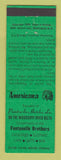 Matchbook Cover - Fontenelle Bros Point A La Hatche LA Perkins Americana GREEN