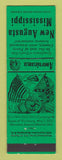 Matchbook Cover - New Augusta MS Civil War Perkins Americana GREEN