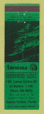 Matchbook Cover - Arrowhead Lodge Cypress Gardens FL Perkins Americana GREEN