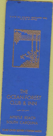 Matchbook Cover - Ocean Forest Club  and  Inn Myrtle Beach CA
