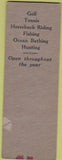 Matchbook Cover - Ocean Forest Club  and  Inn Myrtle Beach CA