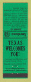 Matchbook Cover - Hopper's Oil Well Loving County TX Perkins Americana GREEN