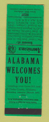 Matchbook Cover - Shirley Court Grove Hill AL Perkins Americana GREEN