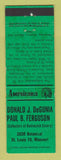 Matchbook Cover - Match Collectors St Louis MO Perkins Americana GREEN