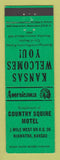 Matchbook Cover - Country Squire Motel Hiawatha KS Perkins Americana GREEN