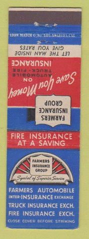 Matchbook Cover - Farmers Insurance Group Santa Ana CA Cheney Gillespie