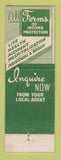 Matchbook Cover - Emmet Brewick Insurance Sioux Falls SD