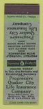 Matchbook Cover - Progressive Quaker City Insurance Philadelphia PA WEAR