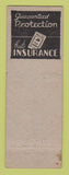 Matchbook Cover - Progressive Quaker City Insurance Philadelphia PA WEAR