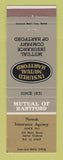 Matchbook Cover - Hartford Insurance Nowak Indian Orchard