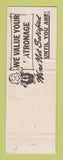 Matchbook Cover - Joseph Togno Insurance Netcong NJ