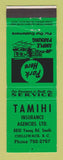 Matchbook Cover - Tamihi Insurance Chilliwack BC WEAR