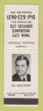 Matchbook Cover - Twin City Insurance Thunder Bay ON Ed Boschoff