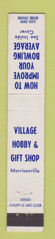 Matchbook Cover - Village Hobby Gift Shop Morrisonville IL 10 Strike