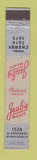 Matchbook Cover - Jeub's Meats Minneapolis MN WEAR 10 Strike