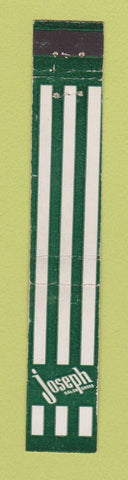 Matchbook Cover - Joseph Salon Shoes Indianapolis IN WEAR 10 Strike