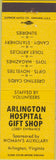 Matchbook Cover - Arlington VA Hospital Gift Shop yellow