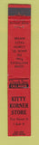 Matchbook Cover - Kitty Korner Store Libson Falls ME 10 Strike