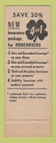 Matchbook Cover - Dunn Brown Insurance Hillsboro IL