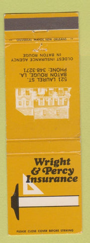 Matchbook Cover - Wright & Percy Insurance Baton Rouge LA