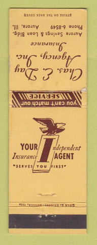 Matchbook Cover - Chas Day Insurance Aurora IL WEAR