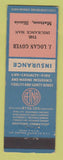 Matchbook Cover - Aetna Insurance J Logan Gover Mattoon IL WEAR