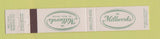 Matchbook Cover - The Millworks Meredith NH 10 Strike