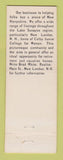 Matchbook Cover - White and White Insurance New London NH