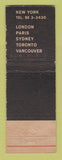 Matchbook Cover - Sterling Insurance New York City WEAR